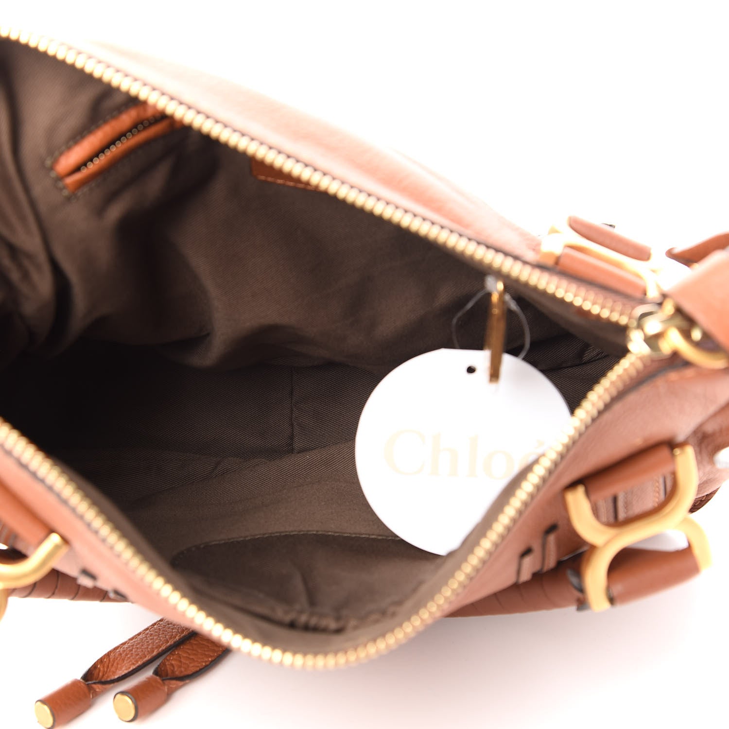 Chloe Calfskin Medium Marcie Satchel Tan 5 of 10