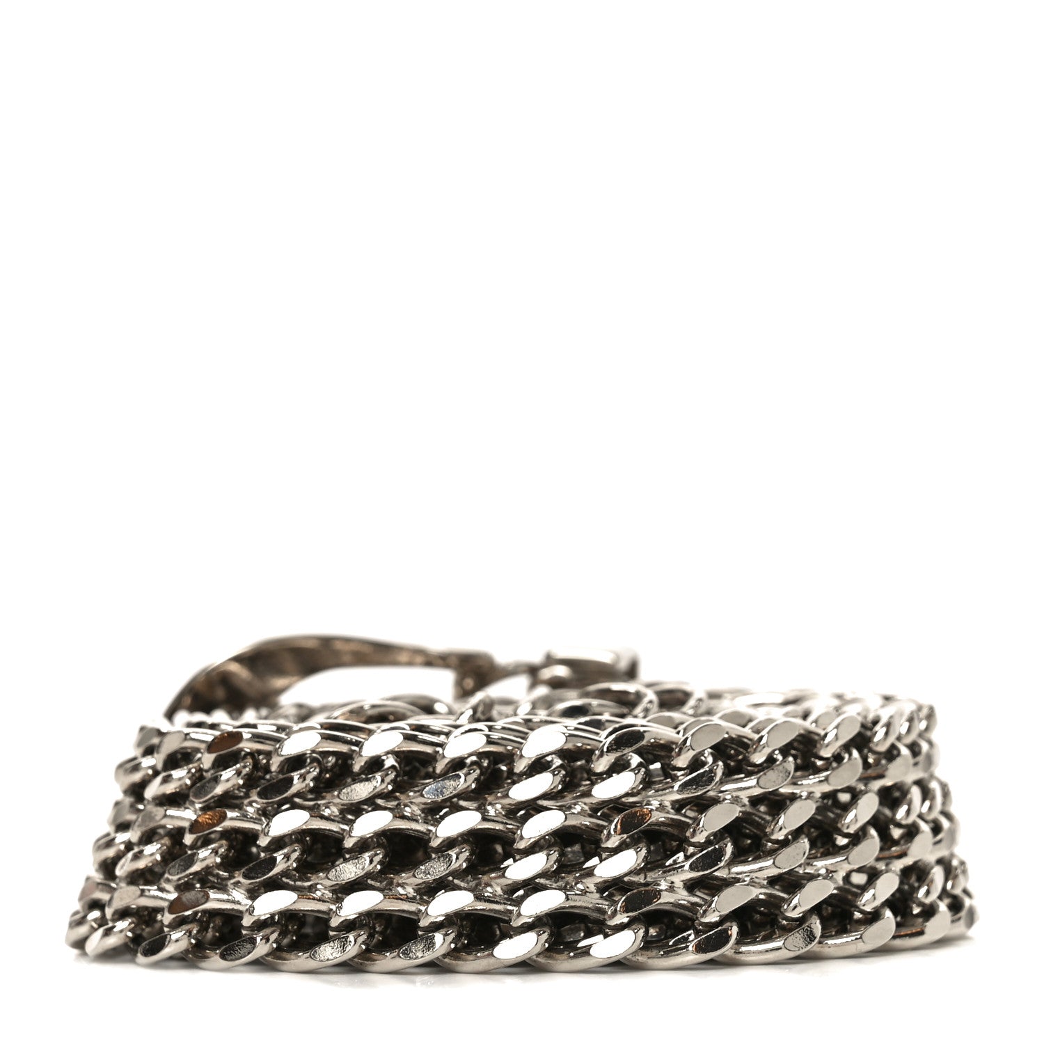 Chanel Metal Chain Link Belt Silver 2 of 3