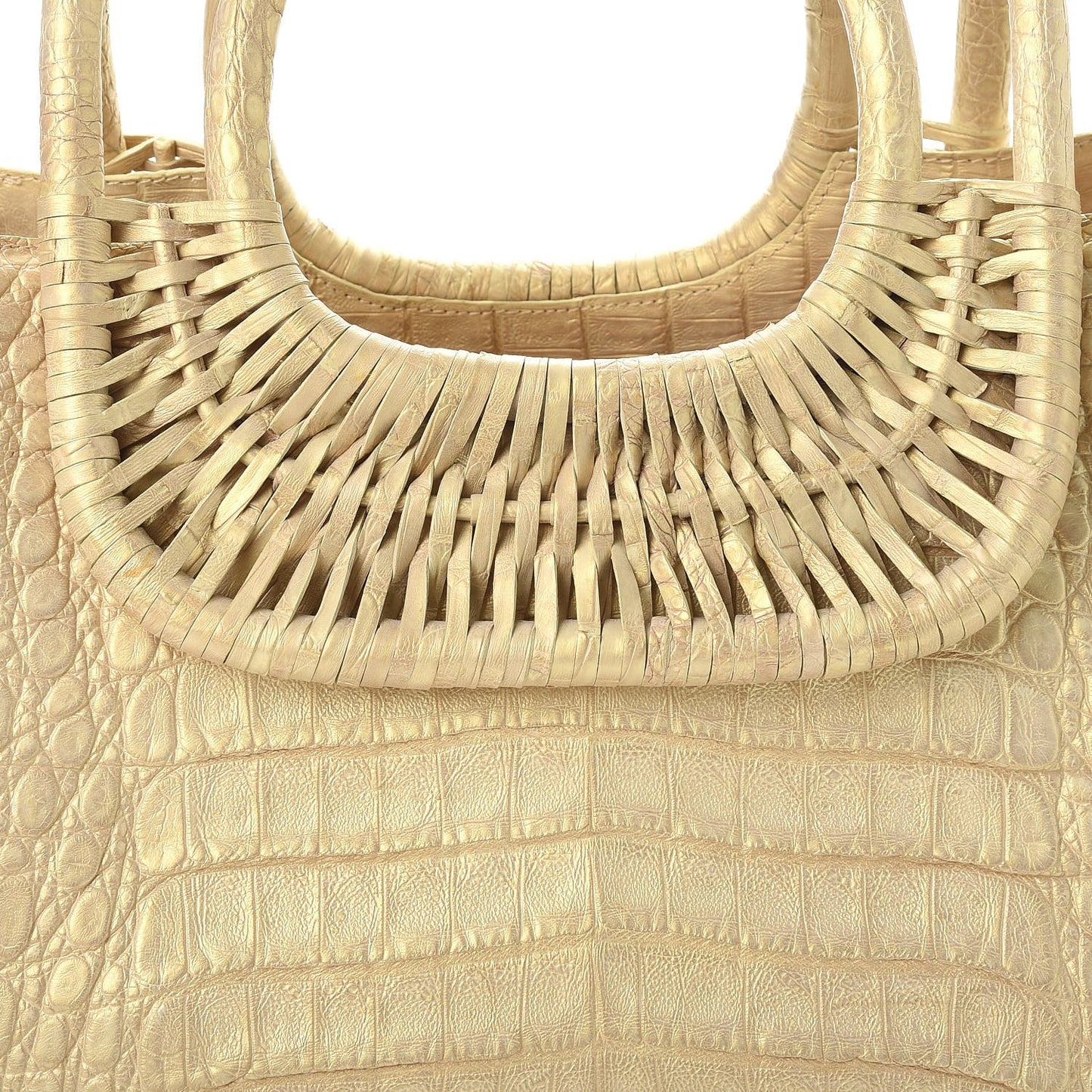 Crocodile Tote Gold