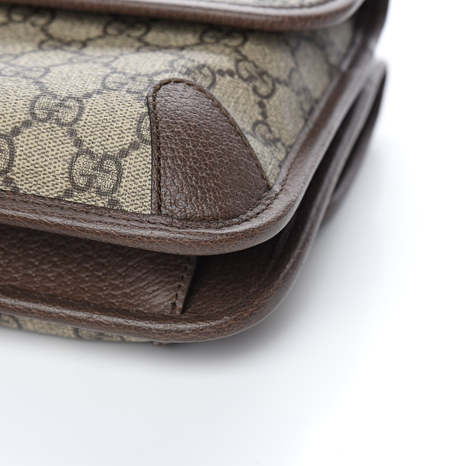 Gucci GG Supreme Monogram Web Small Neo Vintage Double Flap Messenger Bag Beige New Acero 9 of 10