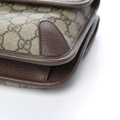 Gucci GG Supreme Monogram Web Small Neo Vintage Double Flap Messenger Bag Beige New Acero 9 of 10