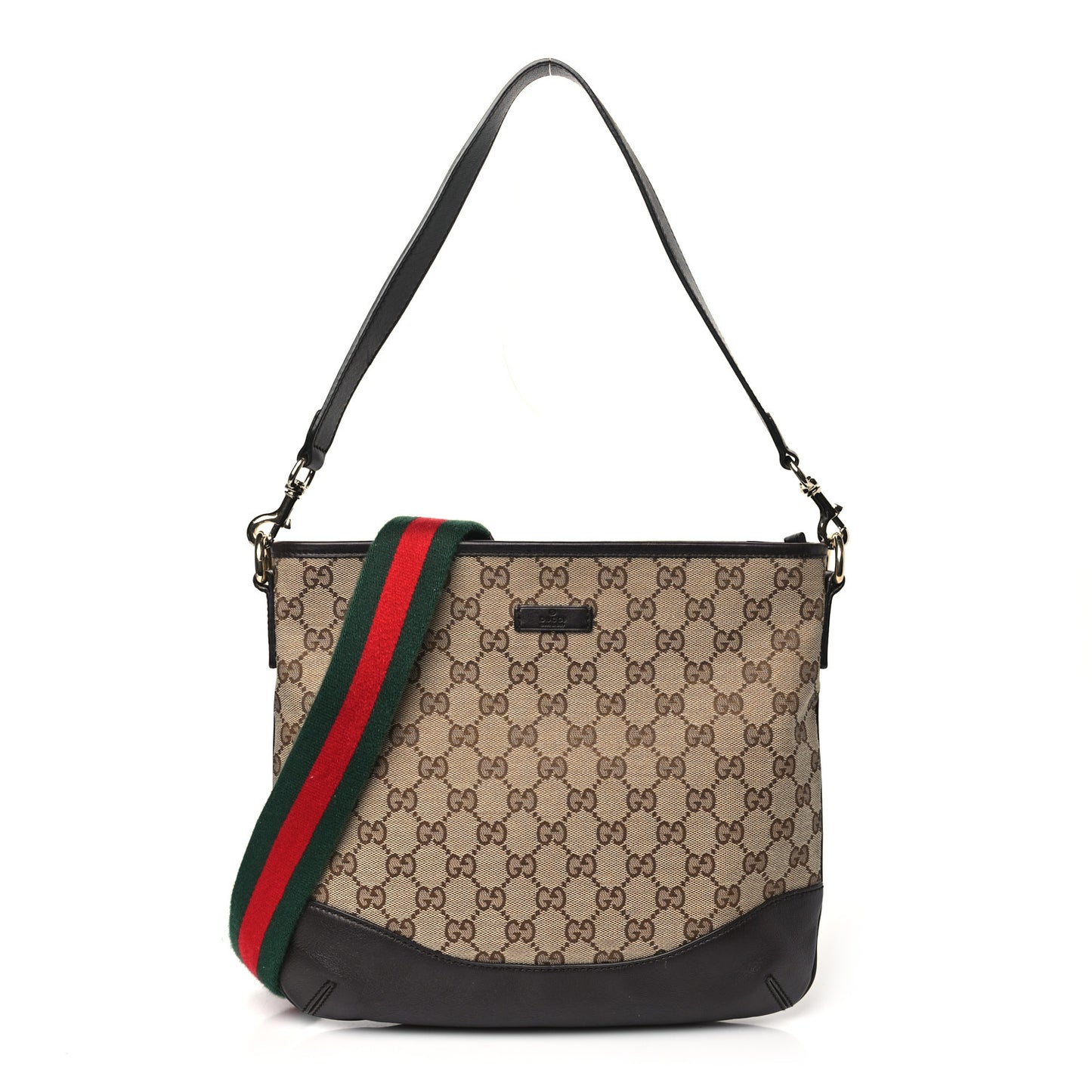 GG Monogram Web Messenger Bag Dark Brown