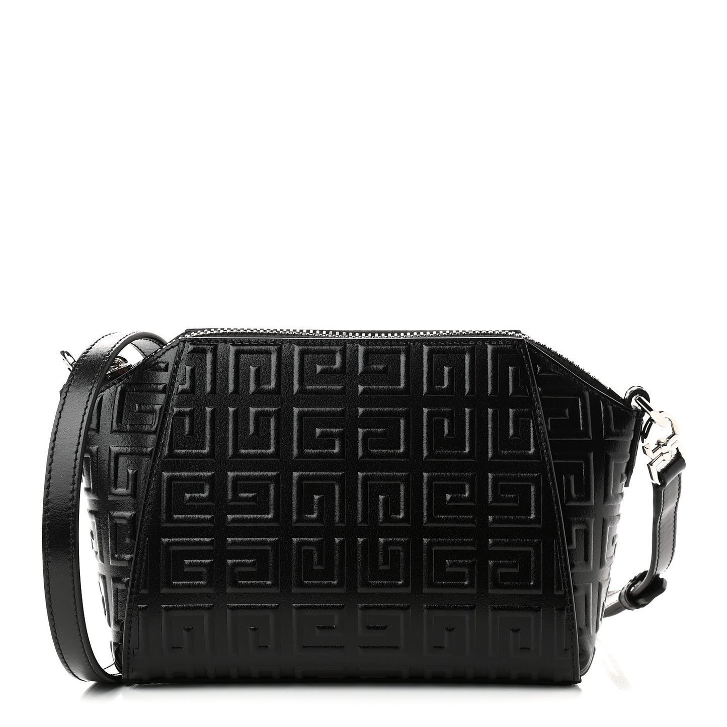 Calfskin Logo Embossed XS Antigona 4G Black