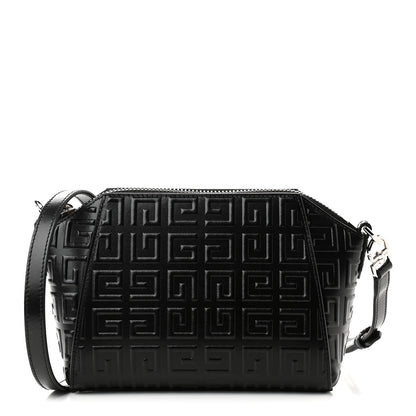 Givenchy Calfskin Logo Embossed XS Antigona 4G Black 1 of 9