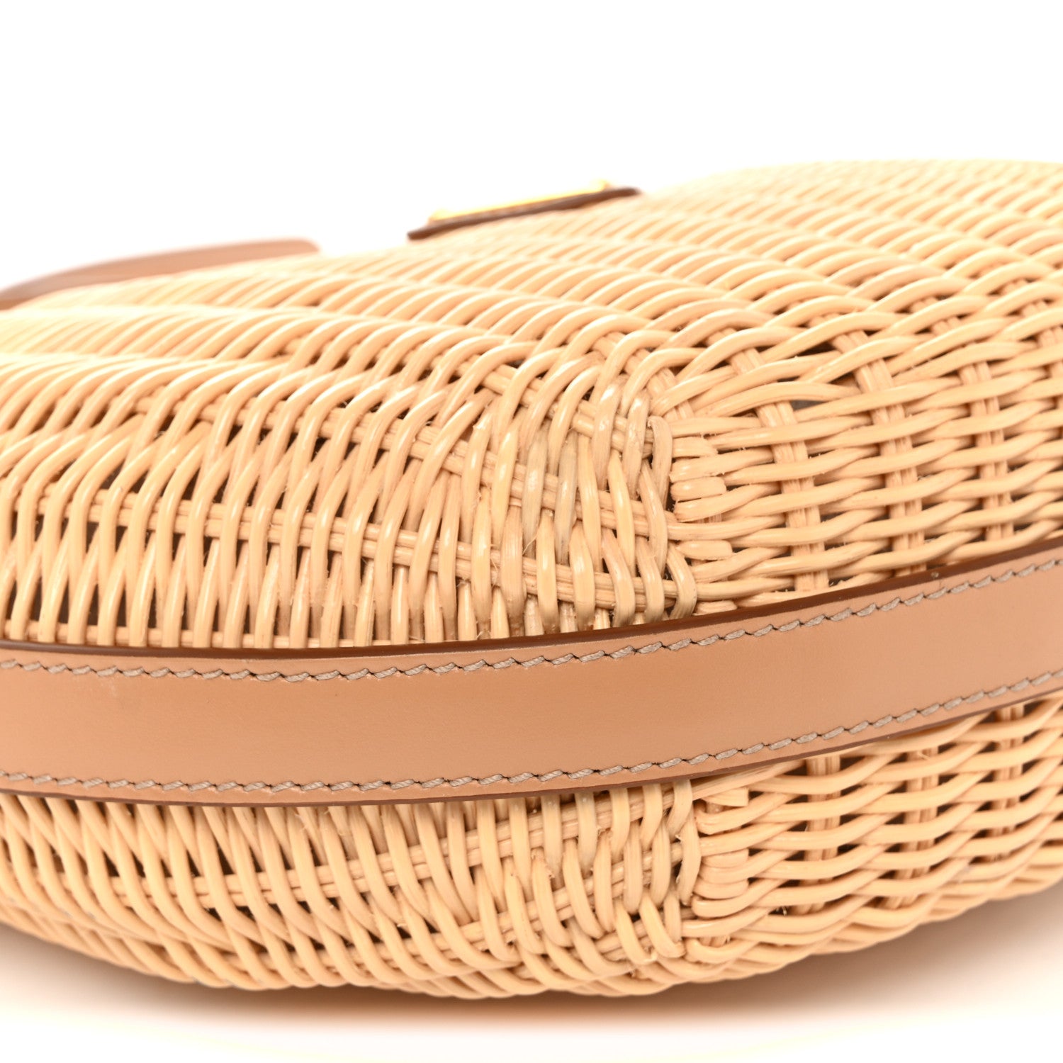 Prada Wicker Arque Shoulder Bag Natural 8 of 9