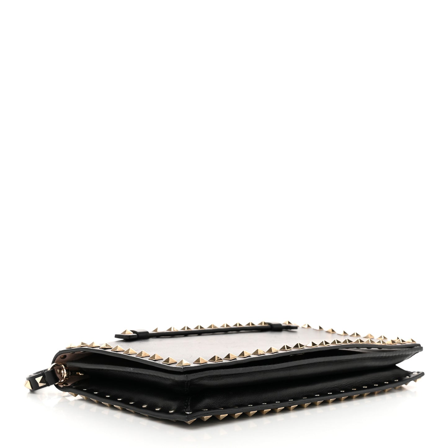 Nappa Rockstud Wristlet Clutch Black