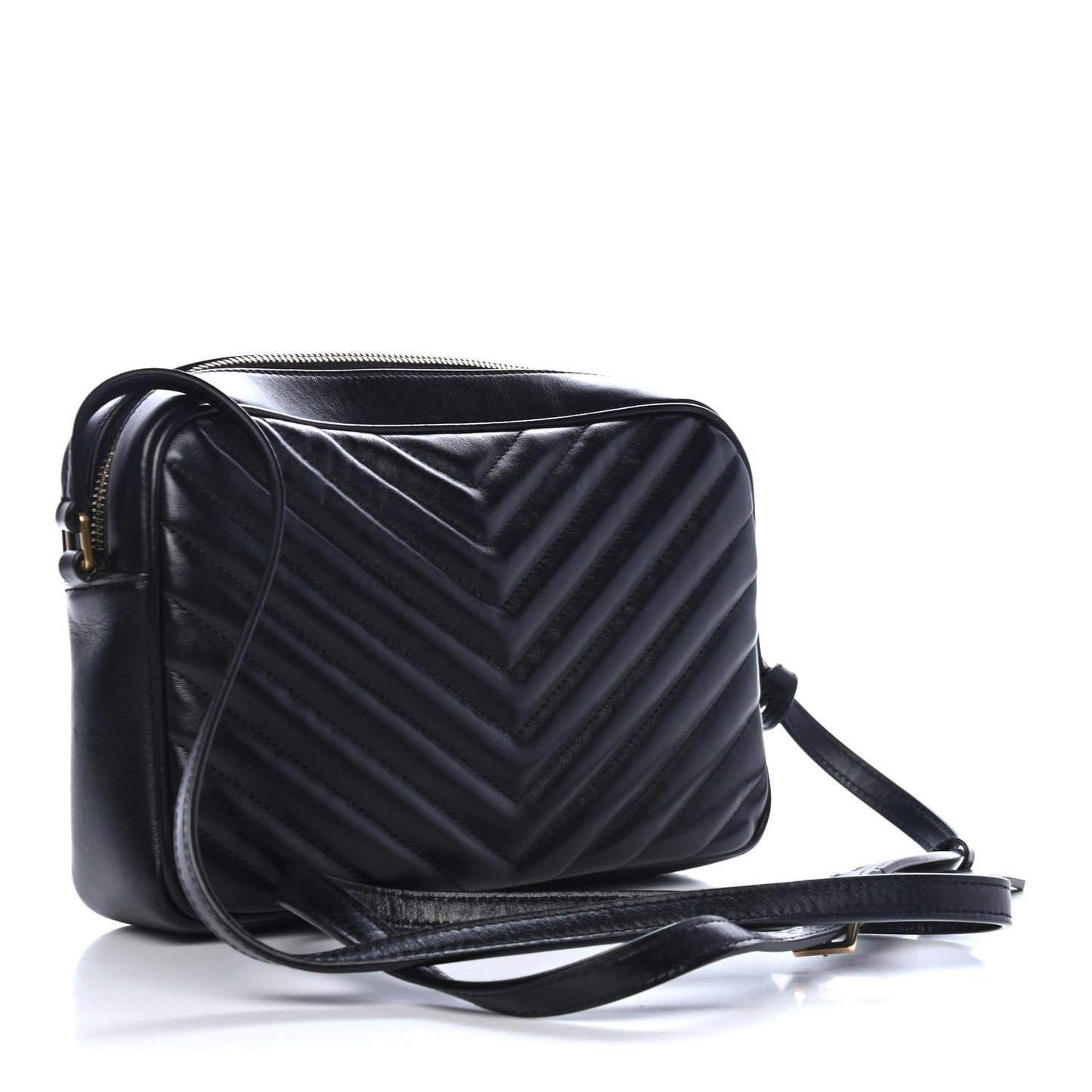 Calfskin Matelasse Monogram Lou Camera Bag Black
