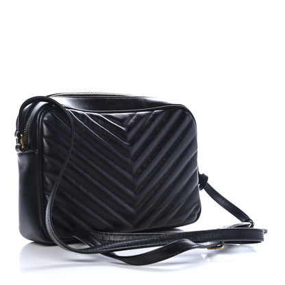 Saint Laurent Calfskin Matelasse Monogram Lou Camera Bag Black 2 of 4