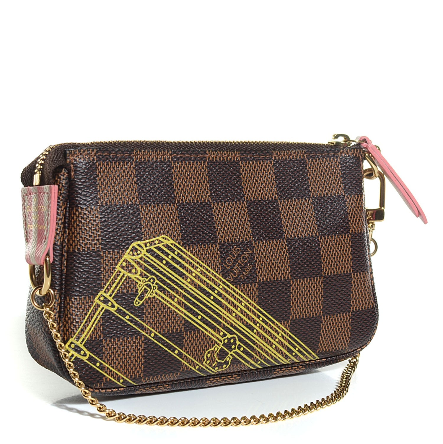 Louis Vuitton Damier Ebene 2014 Christmas Animation Mini Pochette Accessories 3 of 8