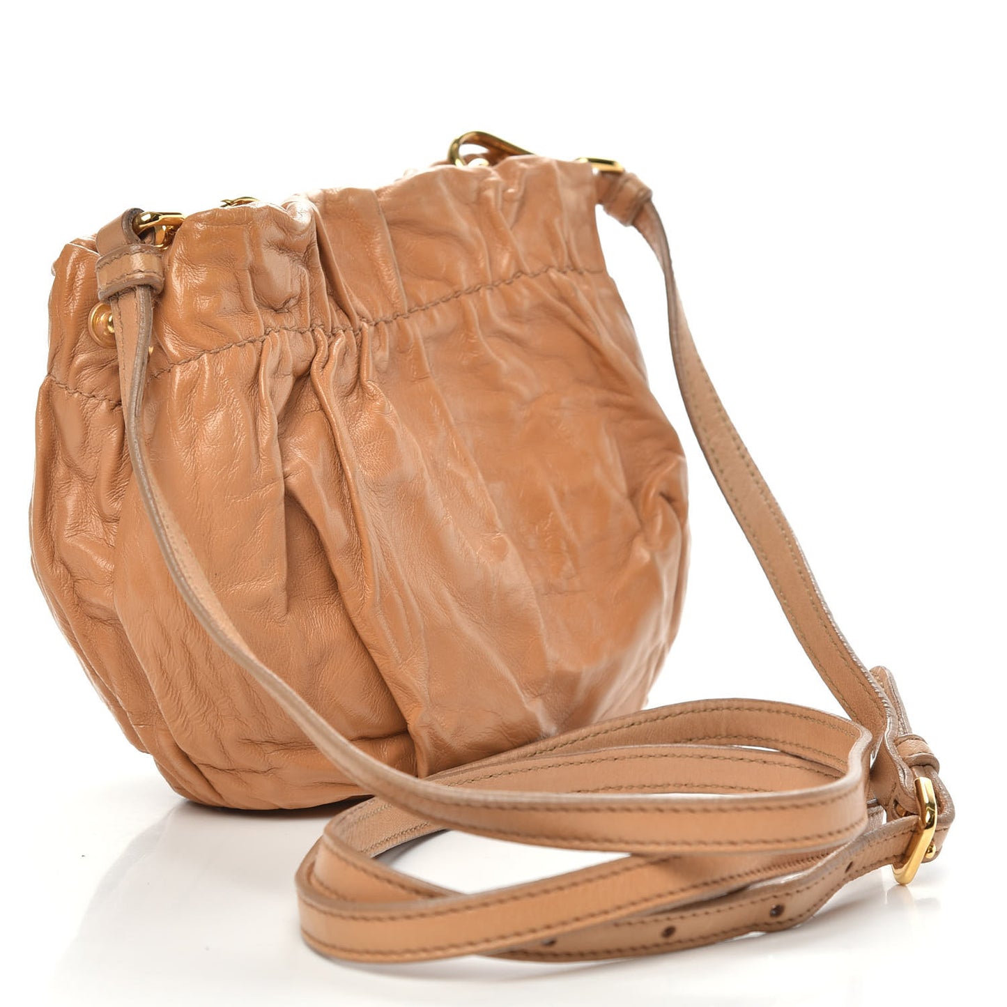 Nappa Gaufre Crossbody Cuoio