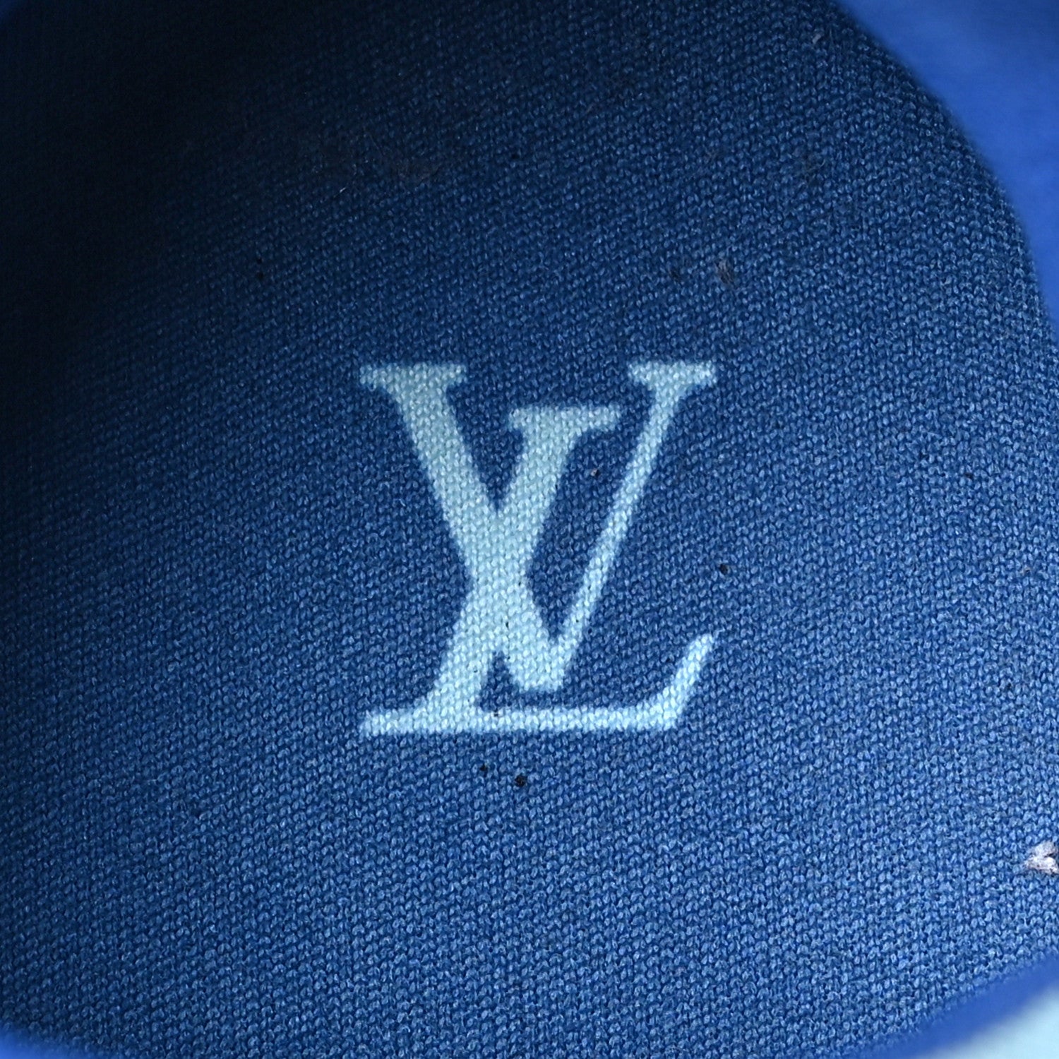 Louis Vuitton Calfskin Monogram Mens LV Trainer Sneakers 8 Blue 7 of 8