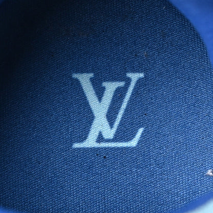 Louis Vuitton Calfskin Monogram Mens LV Trainer Sneakers 8 Blue 7 of 8