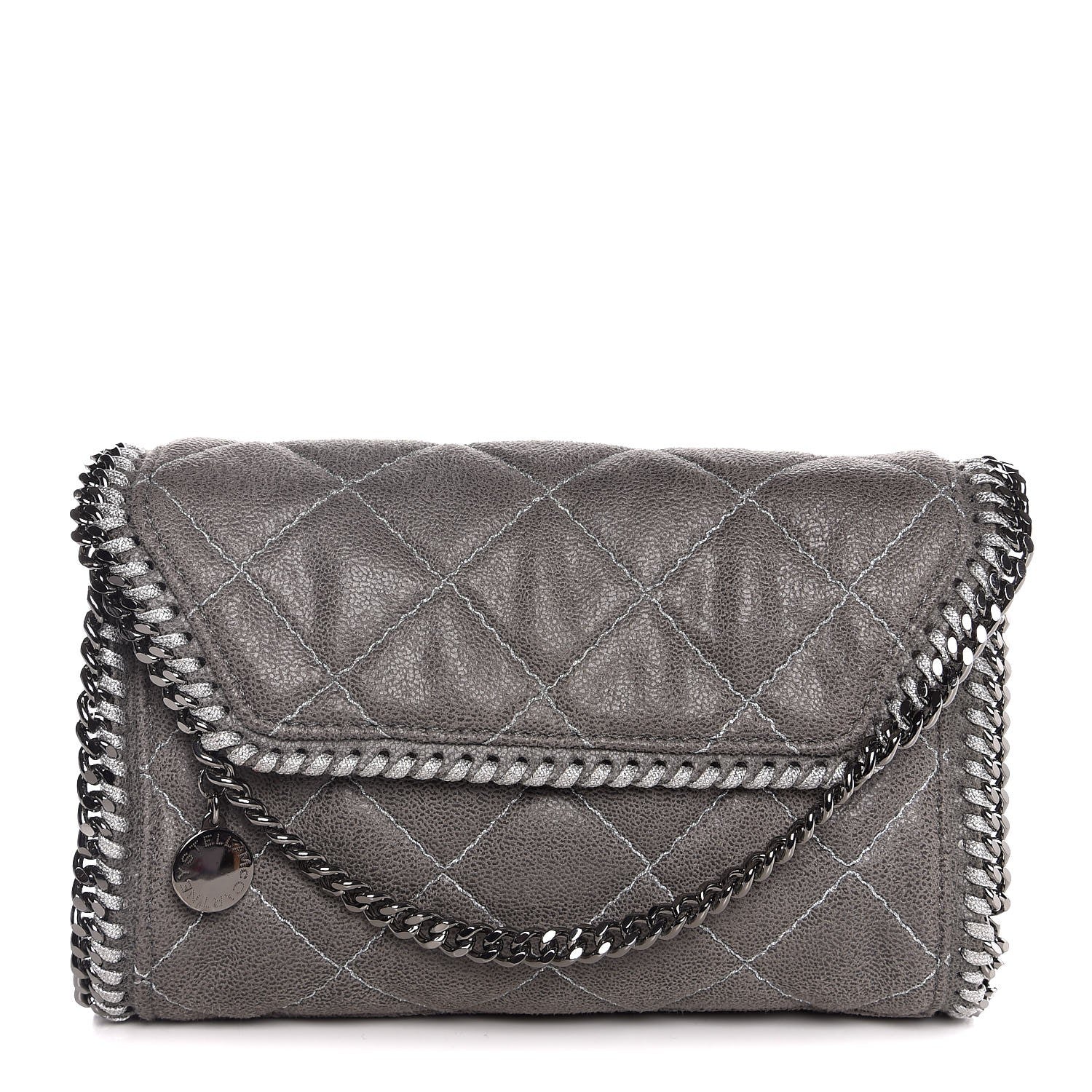 Stella McCartney Shaggy Deer Quilted Mini Falabella Grey 1 of 7