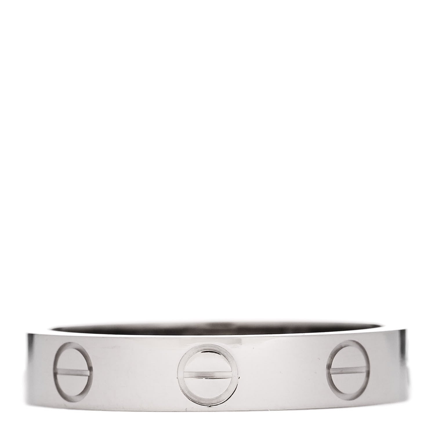 Cartier 18K White Gold 3.5mm LOVE Wedding Band Ring 52 6 1 of 4