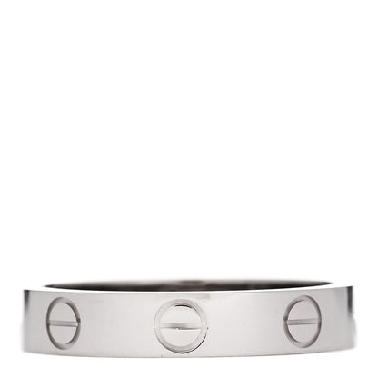 Cartier 18K White Gold 3.5mm LOVE Wedding Band Ring 52 6 1 of 4