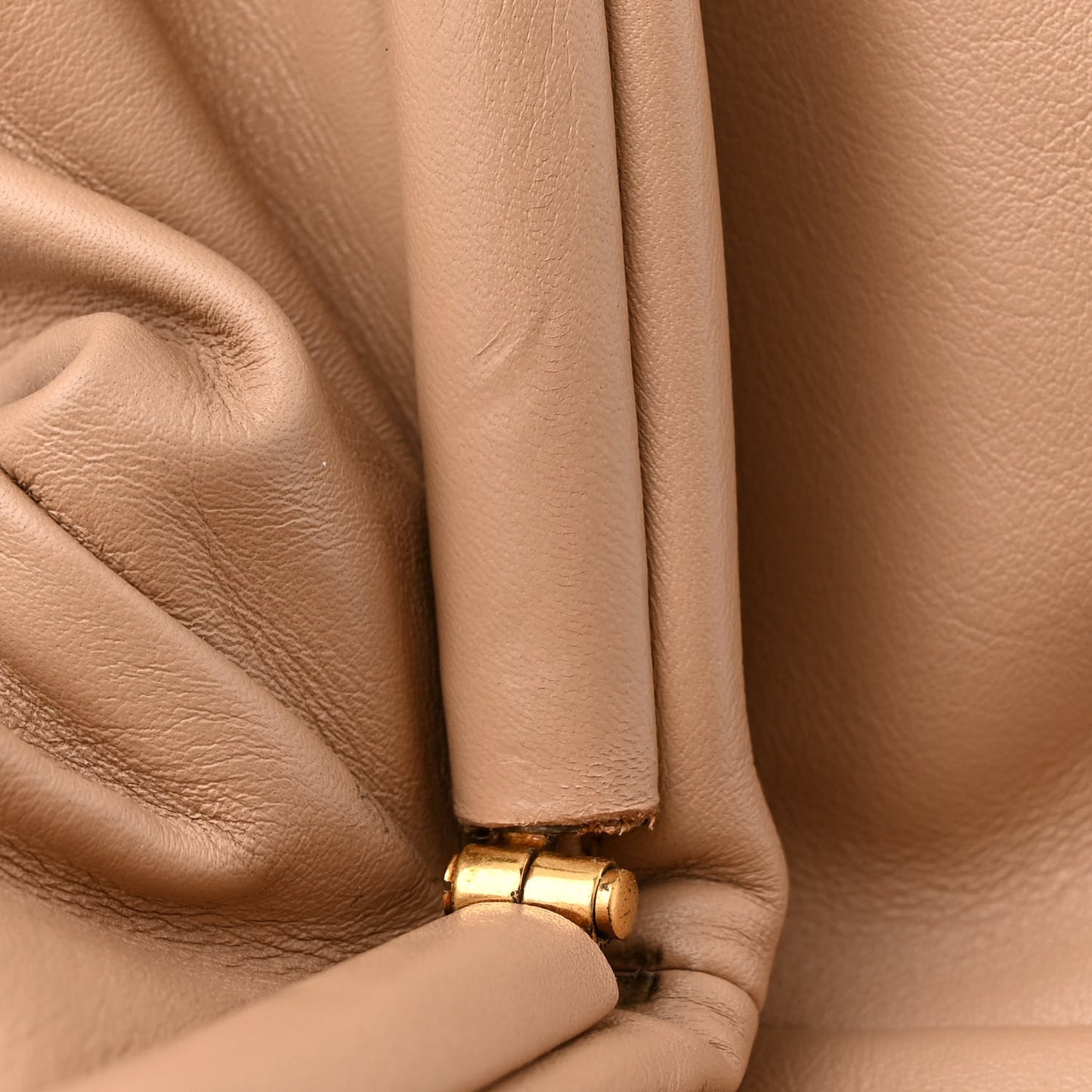 Smooth Butter Calf The Pouch Oversized Clutch Nude