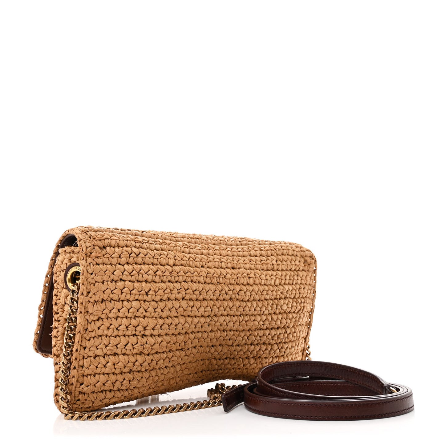 Raffia Monogram Tassel Kate 99 Dark Nude