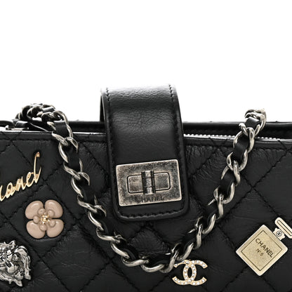Chanel Aged Calfskin Lucky Charms 2.55 Reissue Mini Clutch With Chain Black 9 of 12