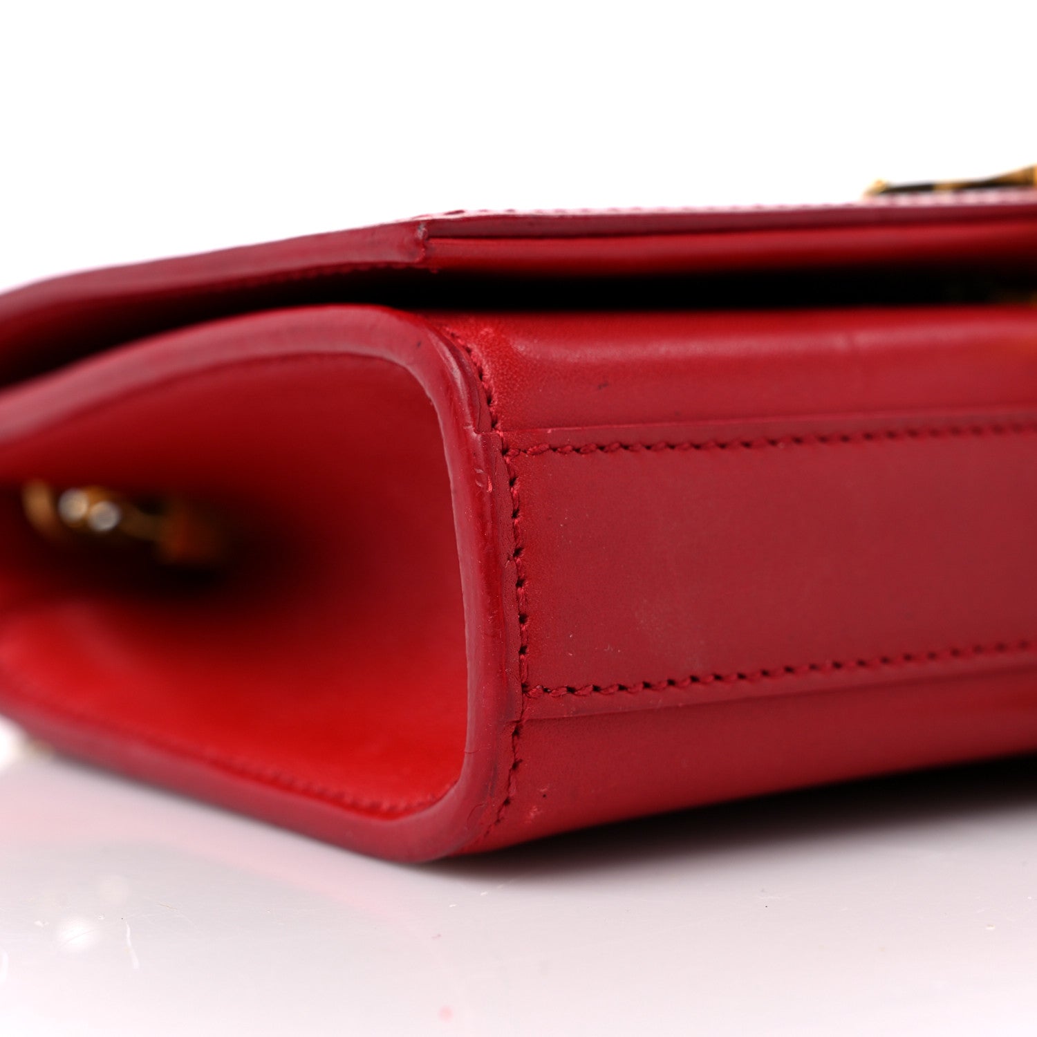 Saint Laurent Calfskin Small Classic Monogram Kate Tassel Satchel Red 7 of 13