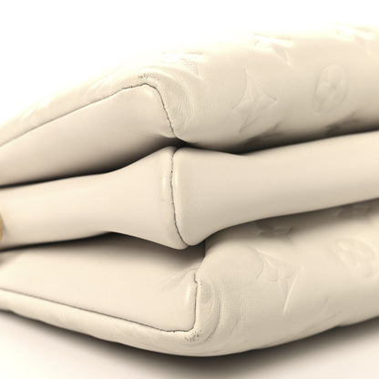 Louis Vuitton Lambskin Embossed Monogram Coussin PM Beige Cream 10 of 14