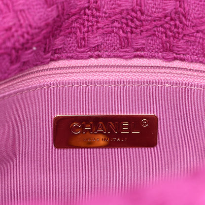 Chanel Tweed Quilted Medium Chanel 19 Flap Magenta 6 of 11