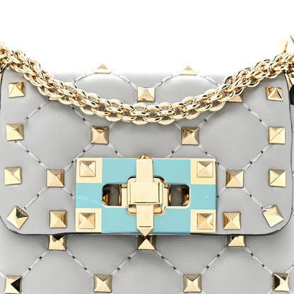 Valentino Garavani Lambskin Rockstud Crossbody Phone Case Pastel Grey 7 of 10