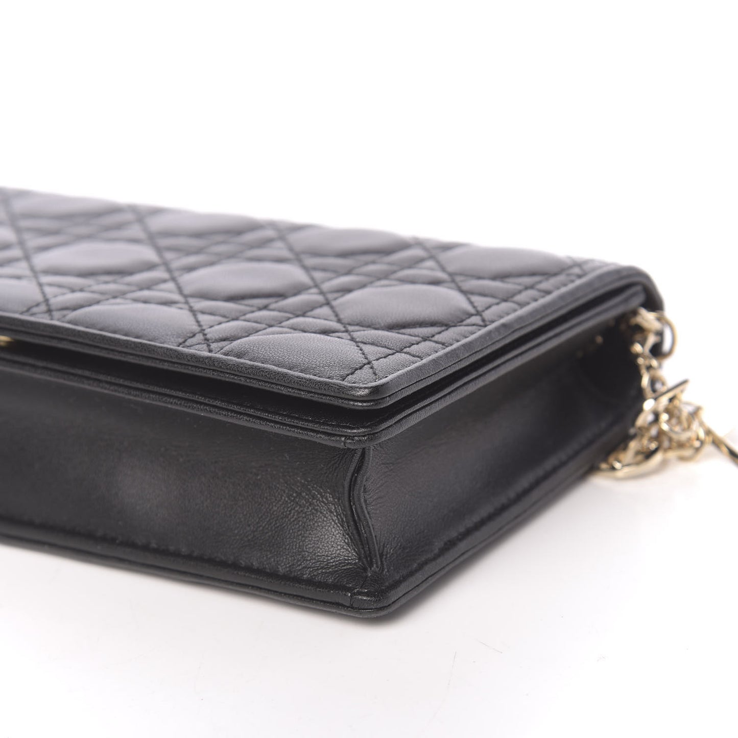 Lambskin Cannage Lady Dior Pouch Black