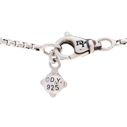 David Yurman Sterling Silver Diamond Cable Heart Y Necklace 4 of 5