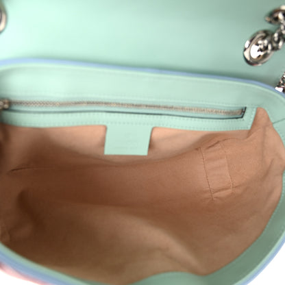 Gucci Calfskin Matelasse Diagonal Small GG Marmont Shoulder Bag Multicolor Pastel 5 of 11