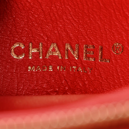Chanel Lambskin Chevron Stitched Medium Envelope Flap Red 6 of 14