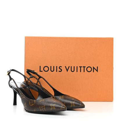 Louis Vuitton Monogram Cherie Slingback Pumps 35.5 9 of 9