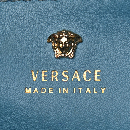 Versace Calfskin Large Palazzo Empire Bag Blue 13 of 14
