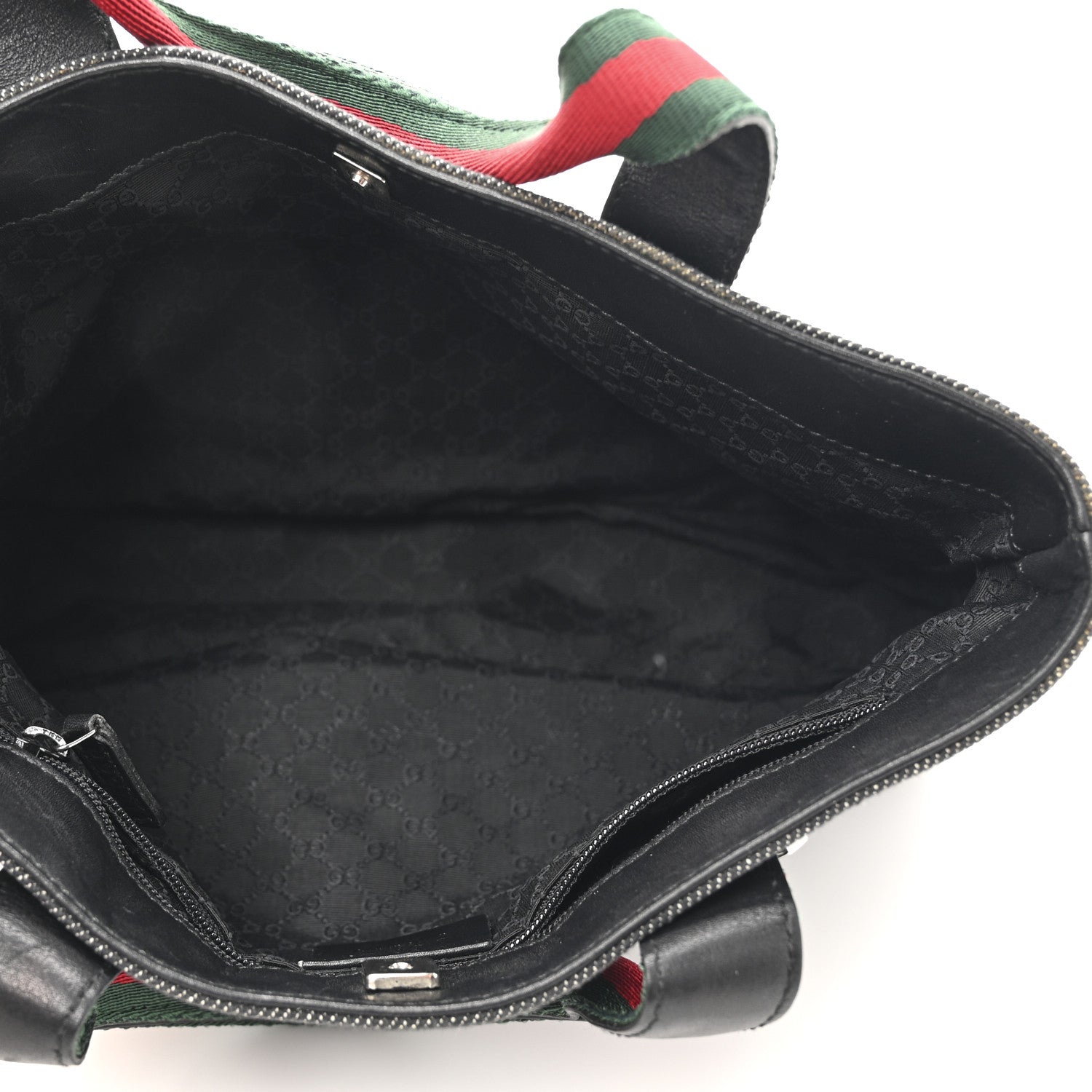 Gucci Denim Web Tote Bag Black 5 of 12