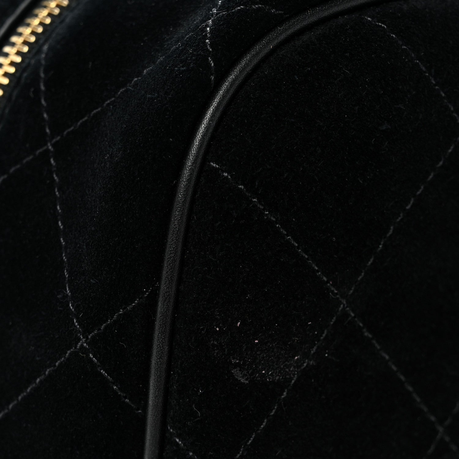Chanel Suede Calfskin Large Perfect Bowling Bag Black 12 of 12