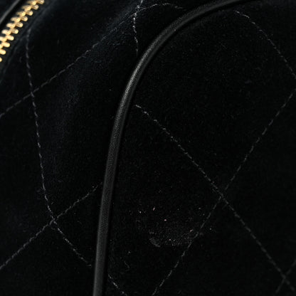 Chanel Suede Calfskin Large Perfect Bowling Bag Black 12 of 12