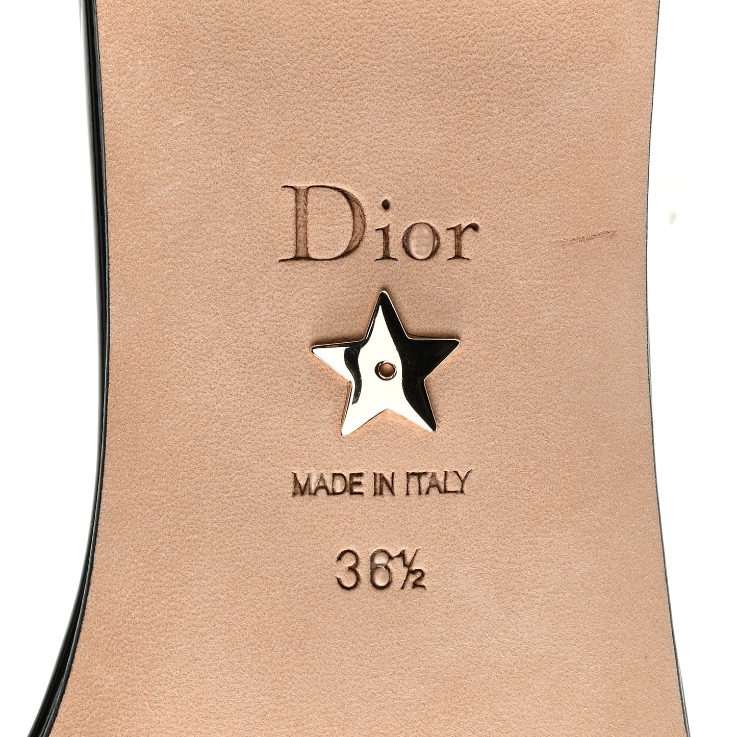Patent C'est Dior Slide Sandals 36.5 Black