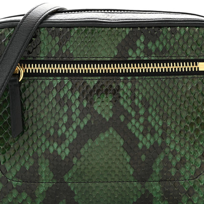 Mulberry Snakeskin Calfskin Camera Bag Green Black 7 of 9