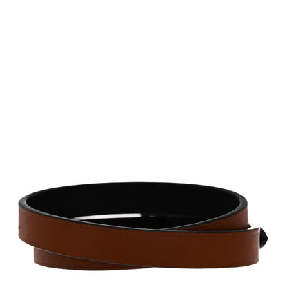 Hermes Chamonix Behapi Double Tour Bracelet T2 Black Fauve 3 of 5