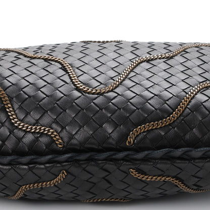 Bottega Veneta Nappa Intrecciato Medium Veneta Chain Hobo Nero Black 11 of 11