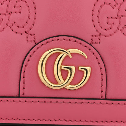 Gucci Calfskin GG Matelasse Chain Wallet Rhodamine Pink 11 of 12