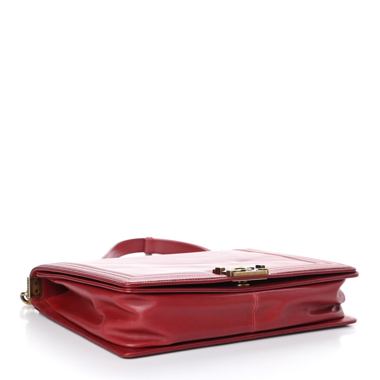 Chanel Glazed Calfskin Large Boy Flap Red 4 of 10