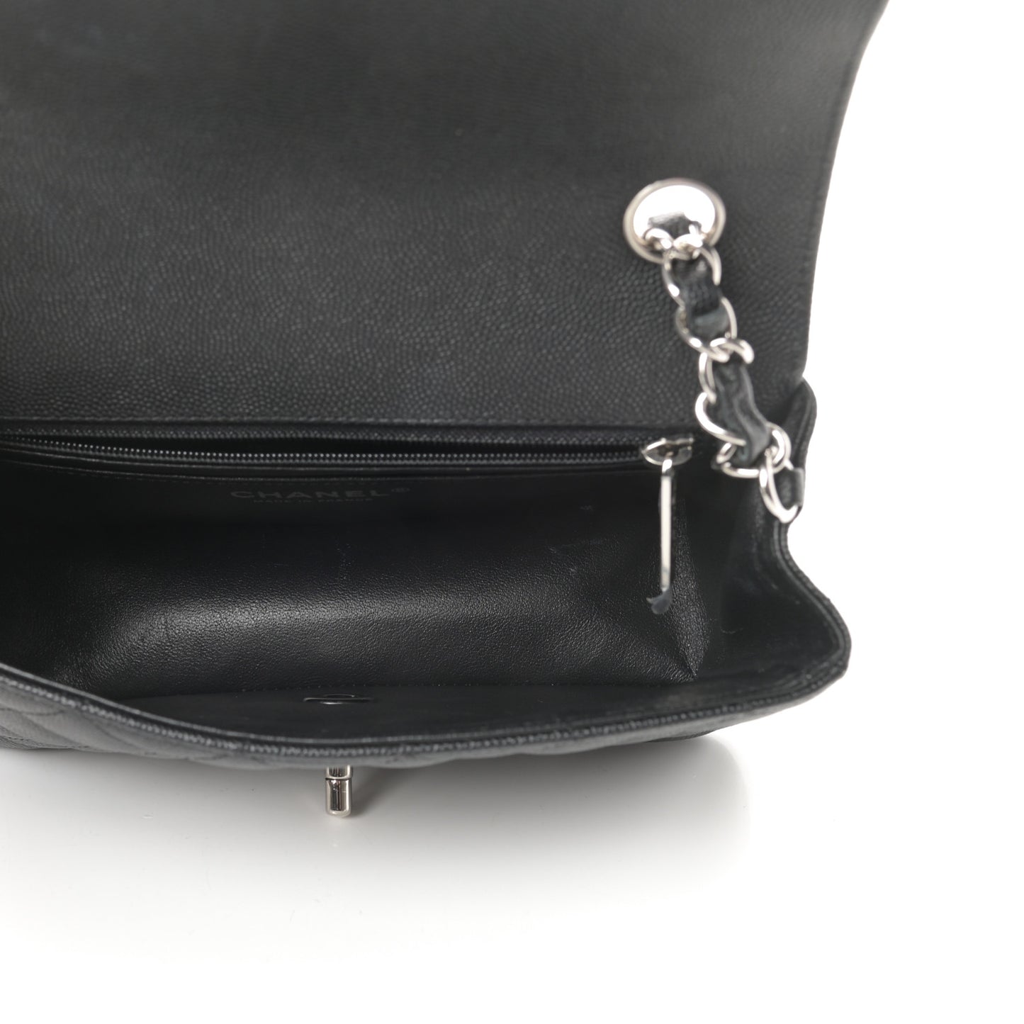 Caviar Quilted Mini Rectangular Flap Black