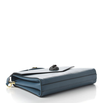 Gucci Calfskin Animalier Medium Shoulder Bag Blue 7 of 19