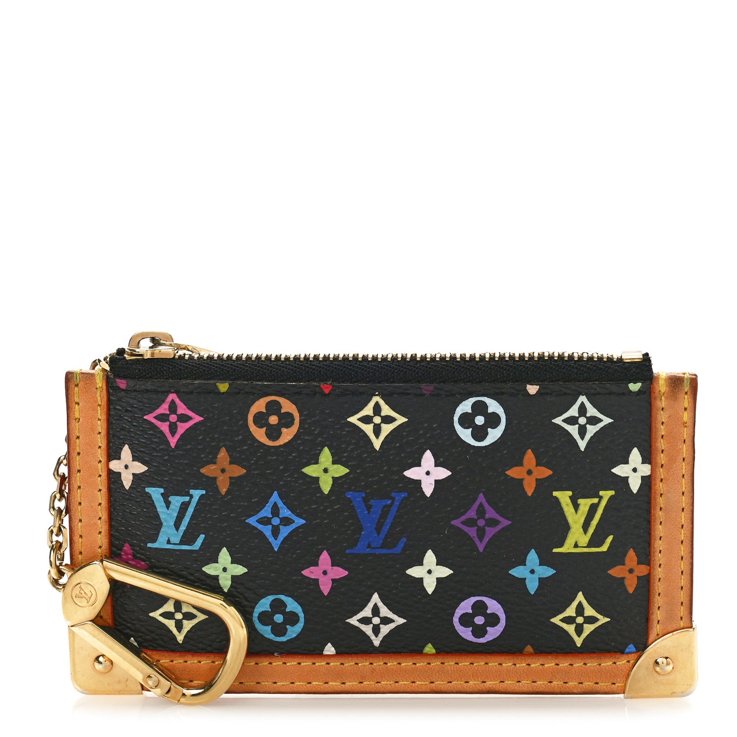 Monogram Multicolor Key Pouch Black
