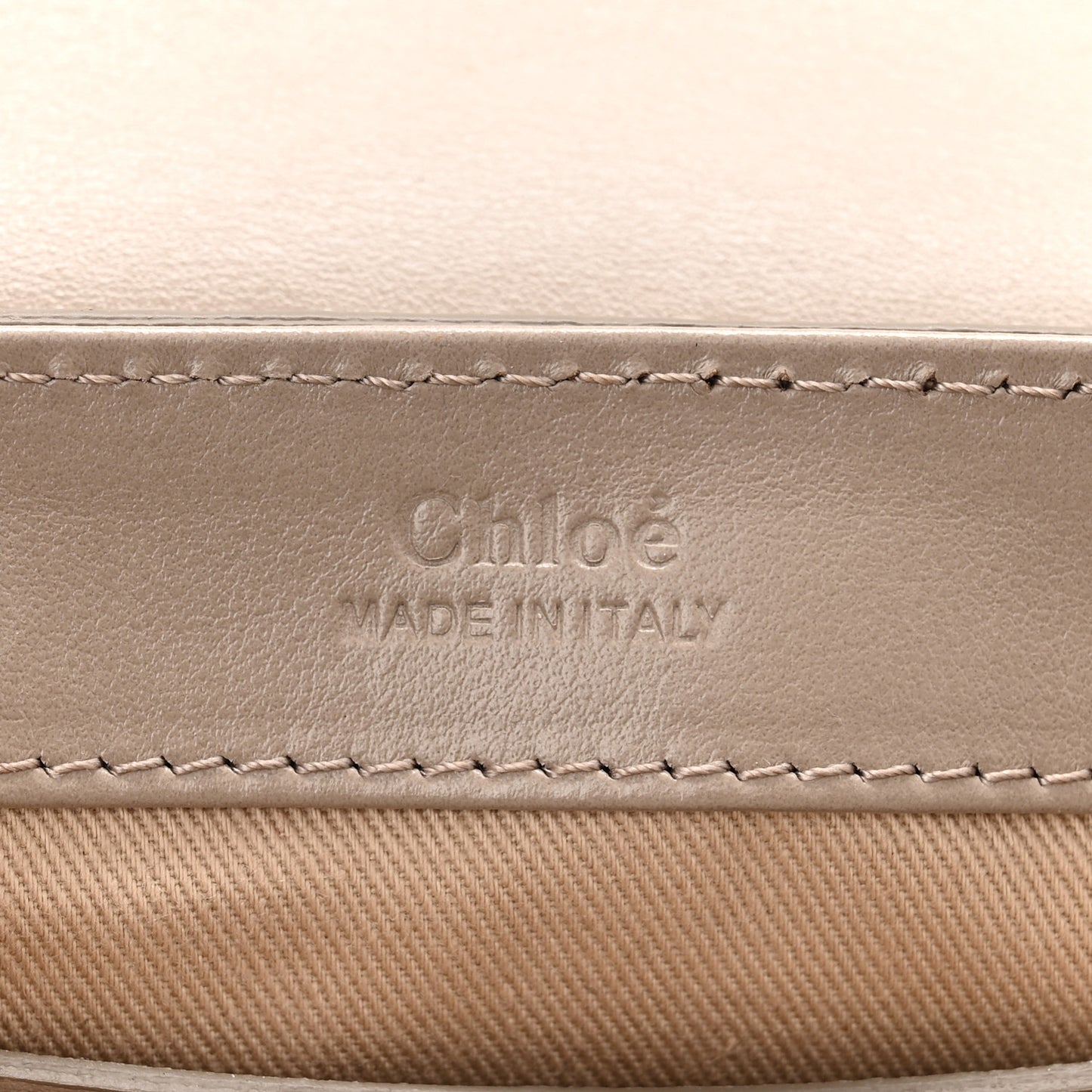 Shiny Calfskin Suede Mini C Double Carry Motty Grey