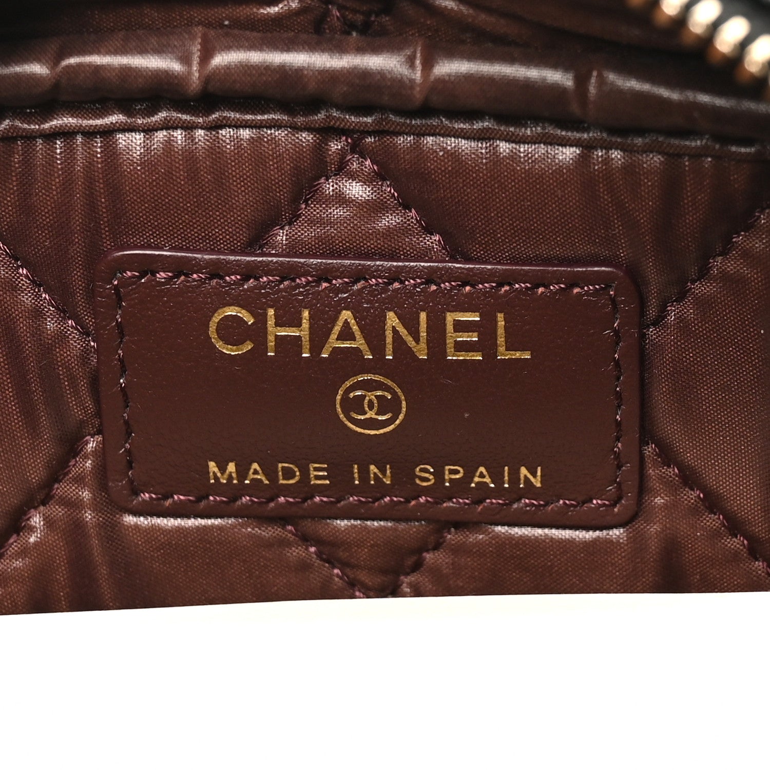 Chanel Caviar Quilted Medium Curvy Pouch Cosmetic Case Black 6 of 9