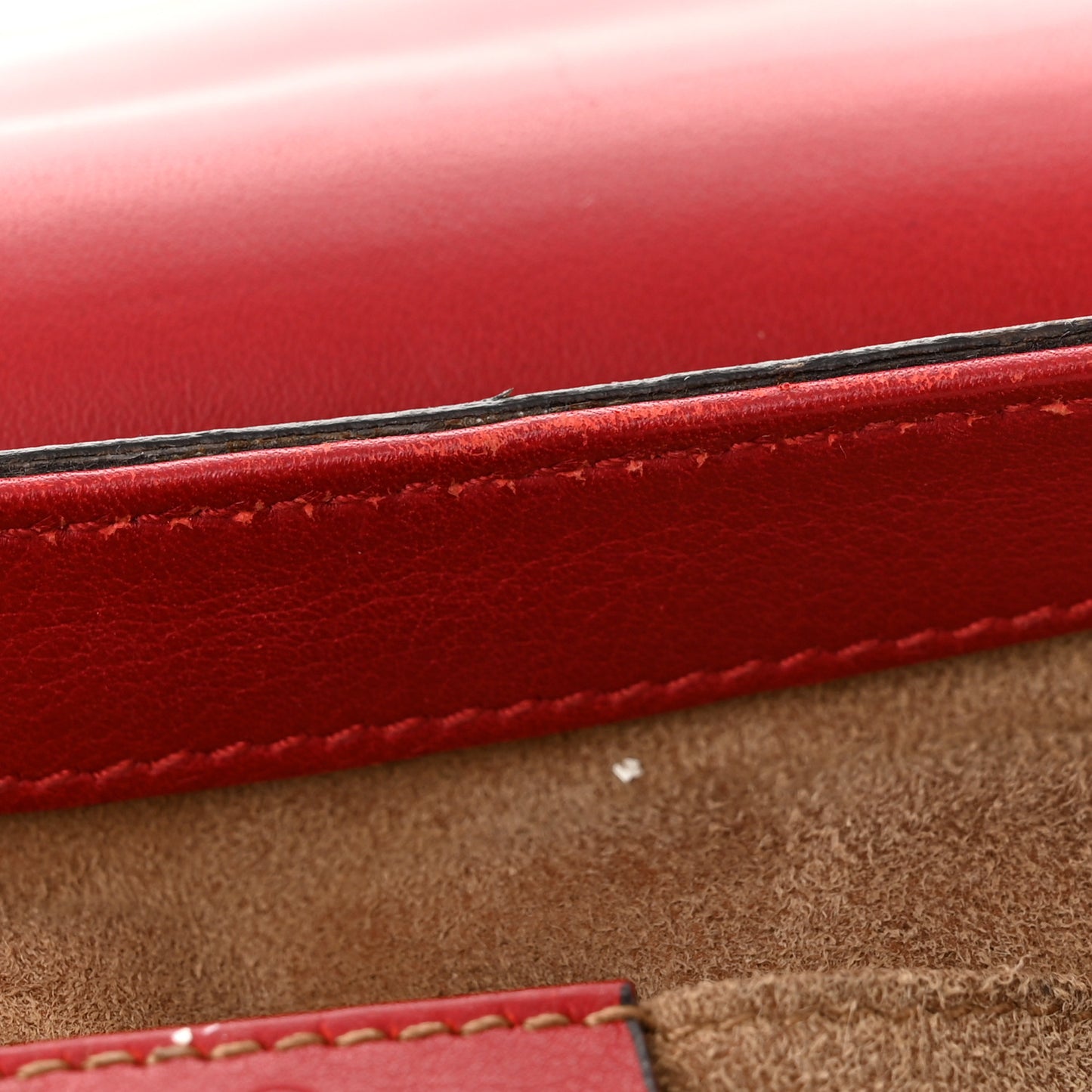 GG Supreme Monogram Calfskin Web Medium Padlock Messenger Shoulder Bag Beige Hibiscus Red New Rosette