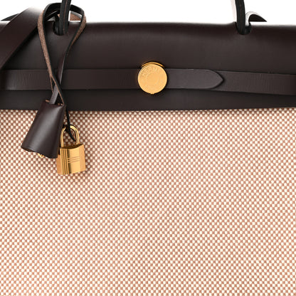 Hermes Vache Hunter Criss Viking Herbag Zip Retourne 31 PM Ebene Ecru Beige 8 of 11