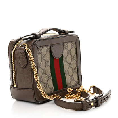Gucci GG Supreme Monogram Mini Ophidia Top Handle Shoulder Bag Brown 3 of 13