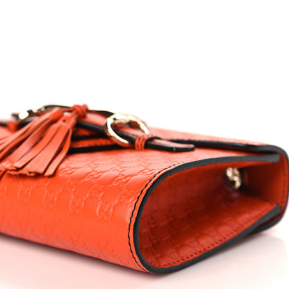 Gucci Soft Microguccissima Mini Emily Chain Shoulder Bag Sun Orange 9 of 9